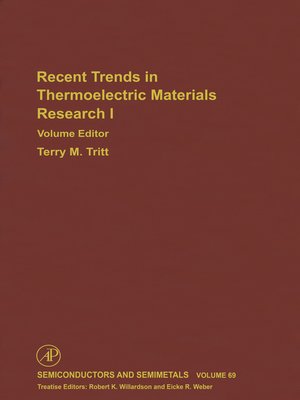 cover image of Advances in Thermoelectric Materials I